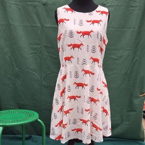 L.A. Soul Fox Print Dress M
